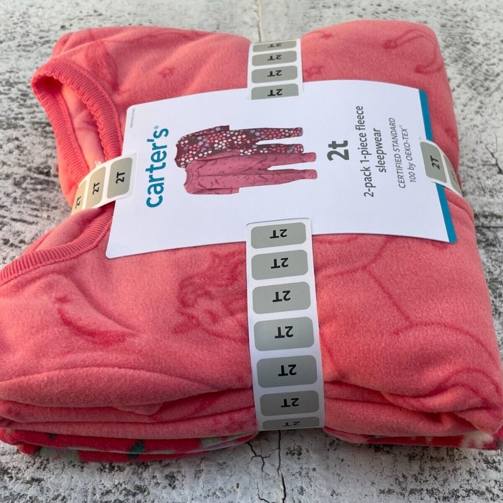 Carter's Baby Sleepwear Set of 2 Fleece 1 Peice Sleep Wear Size 2T - Picture 2 of 9